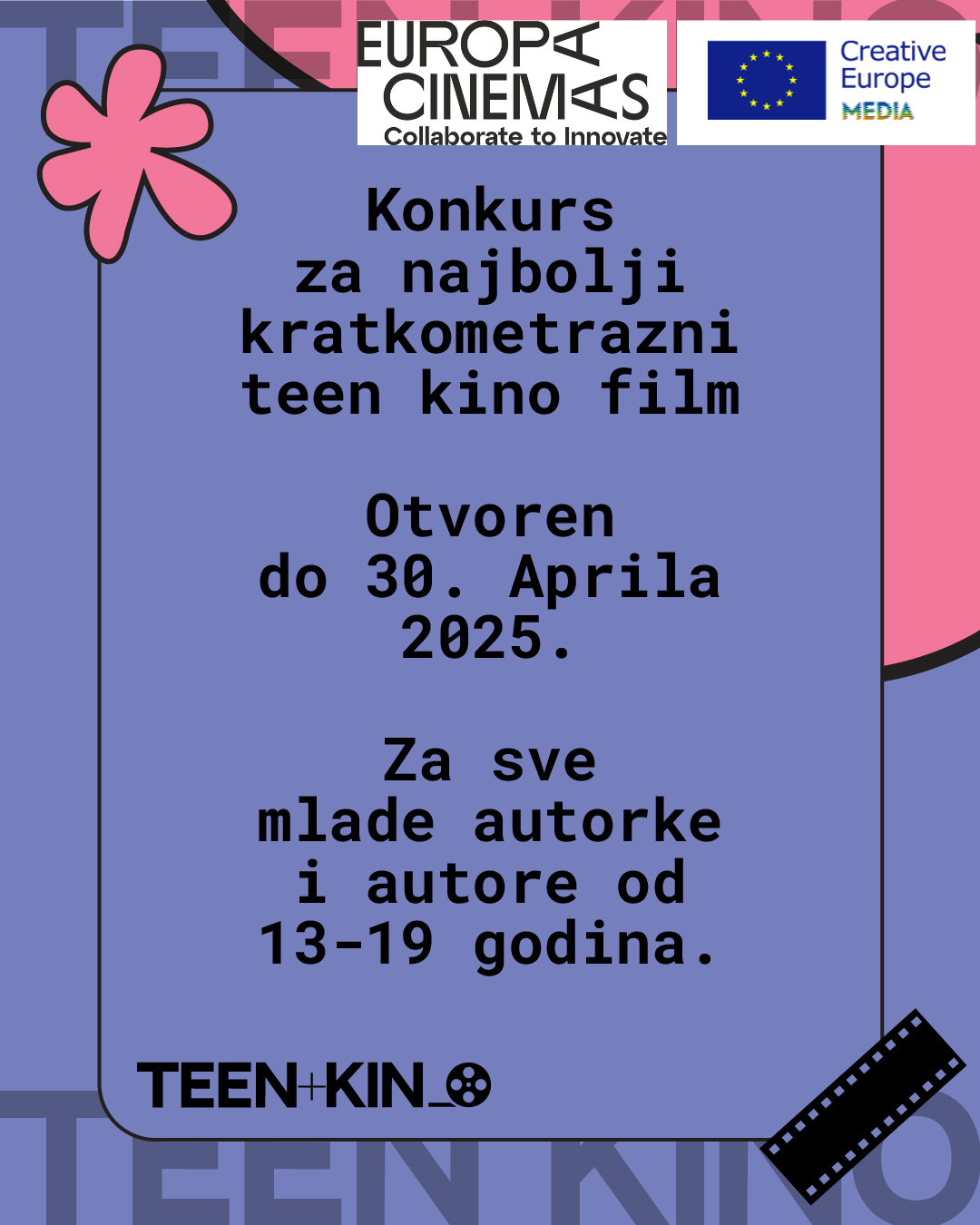 Konkurs za najbolji kratkometražni TEEN KINO film